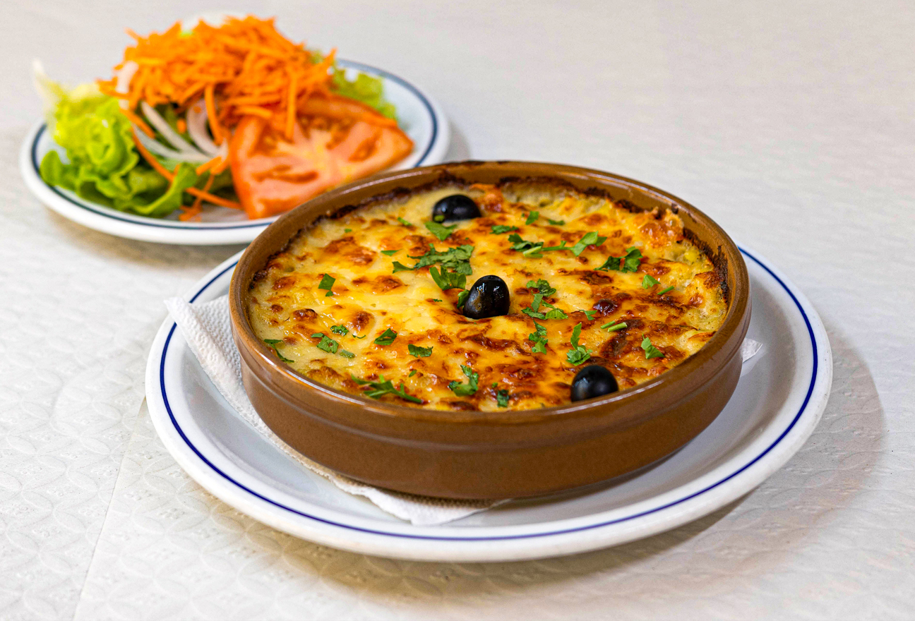 크림 대구와 믹스 샐러드