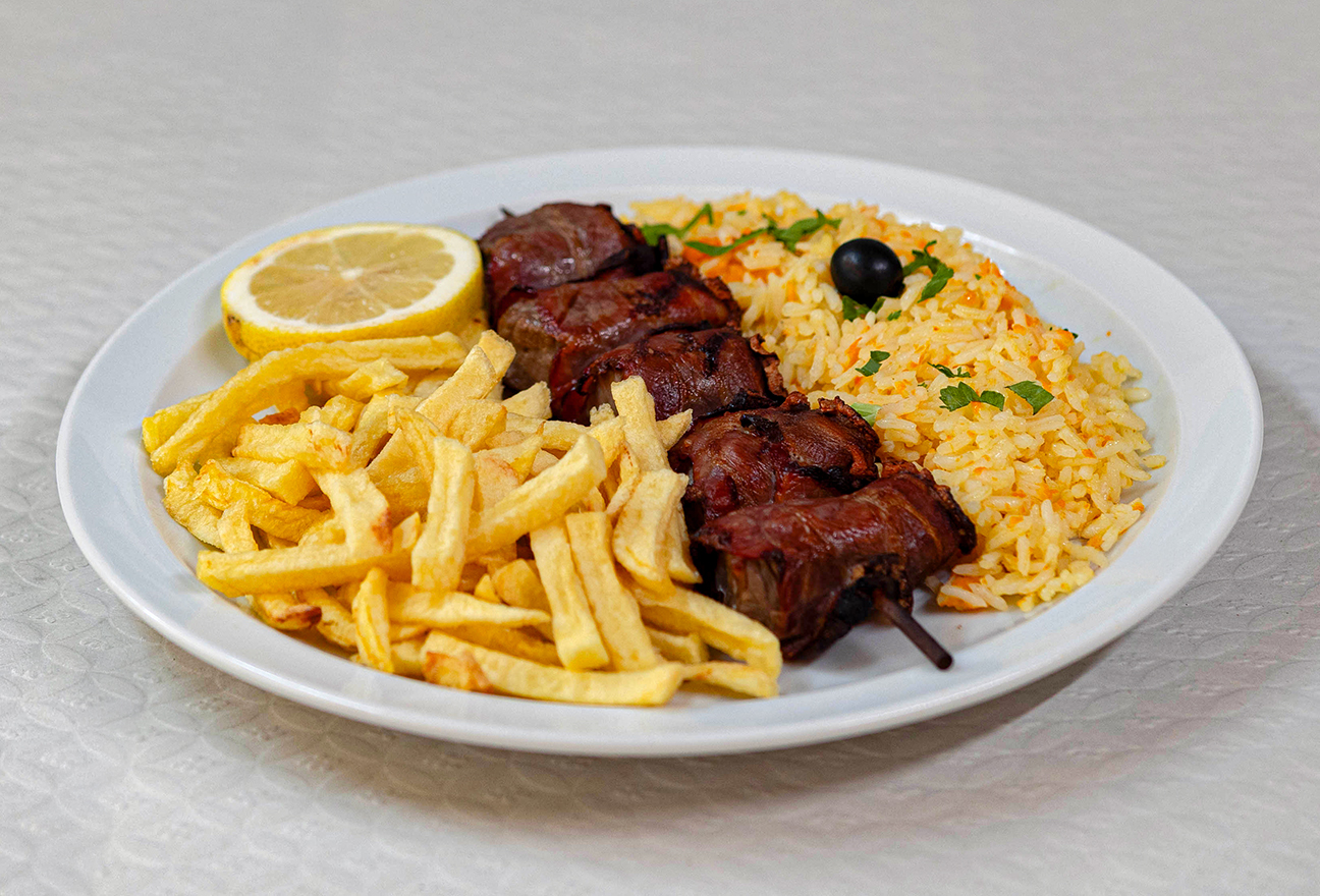 Szaszłyki Wołowe z Bekonem